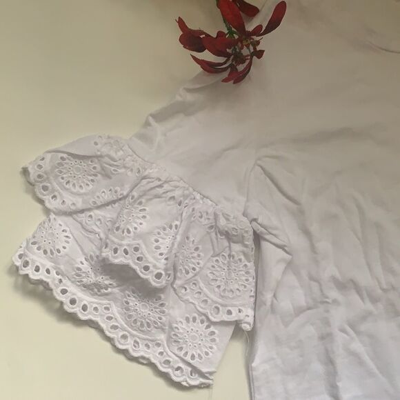 𝅺💥STELLA Tweed Top With Crochet Ruffle Sleeves💥 - Picture 2 of 13